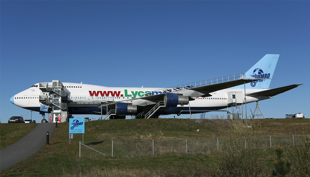 Boeing 747 transformado em hostel