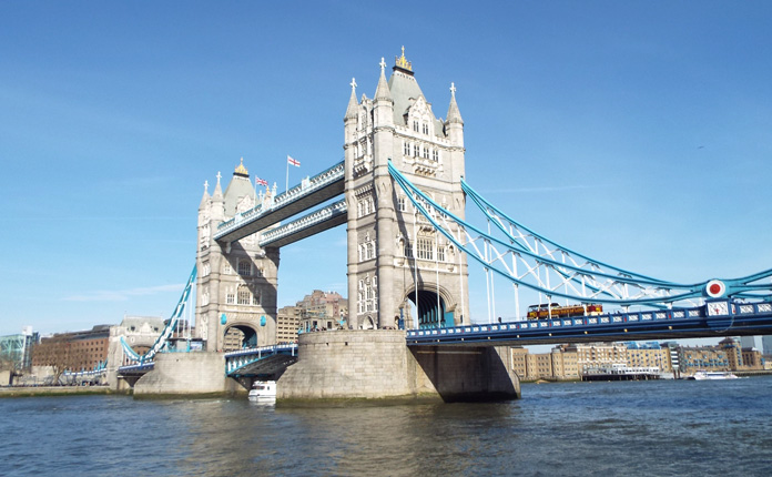 Londres de cima A belíssima Tower Bridge