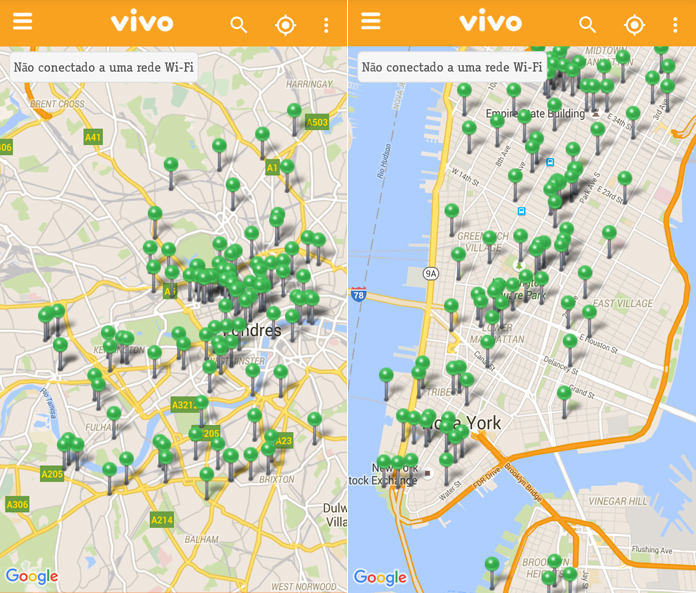 Wi-fi no exterior: Pontos de conexão em Londres e Nova York