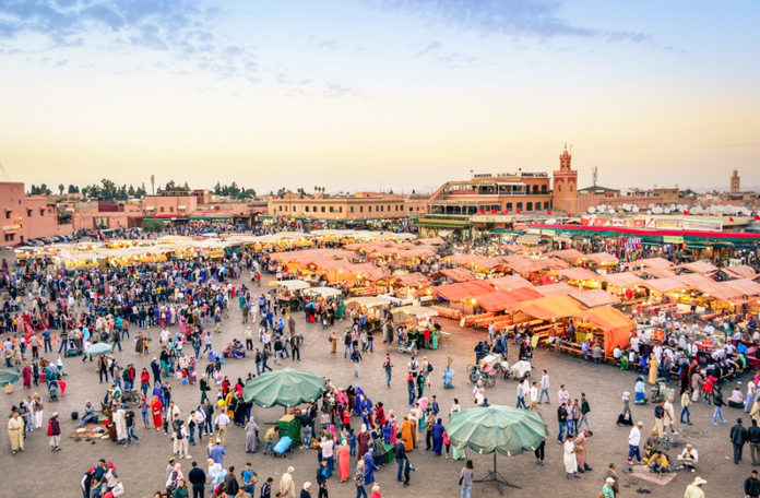 Praça central de Marrakech