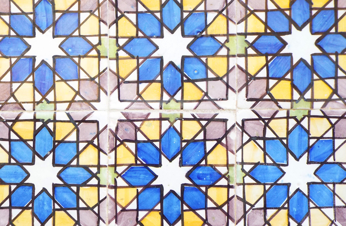 Azulejo de zelige, tipicamente árabe