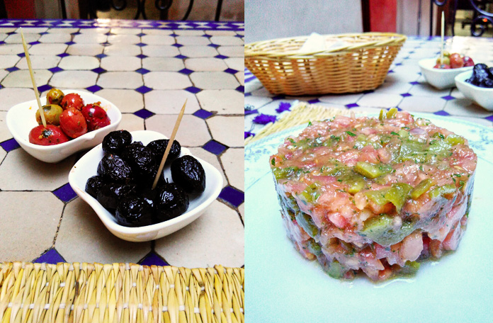 Azeitonas maravilhosas e a salada marroquina