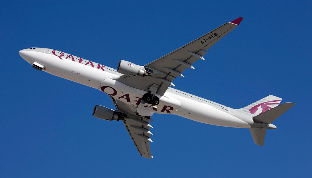 classe executiva da Qatar no Airbus A330