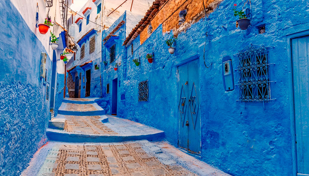 cidade azul do Marrocos