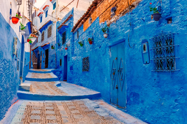 cidade azul do Marrocos