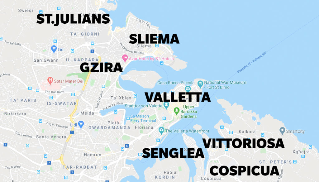 onde ficar em Malta