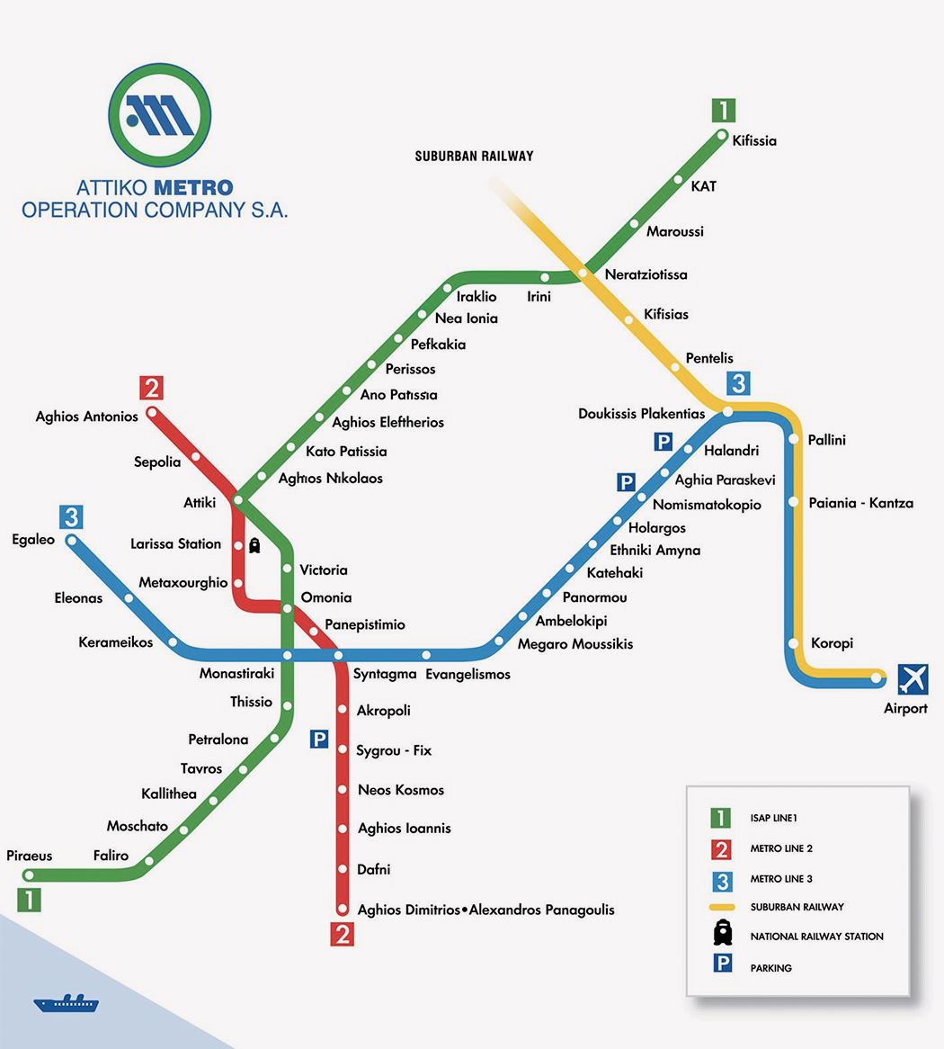 metro travel in athens