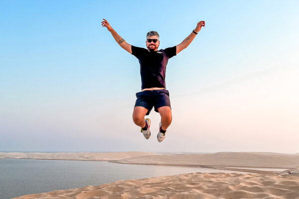 Passeio no deserto do Qatar