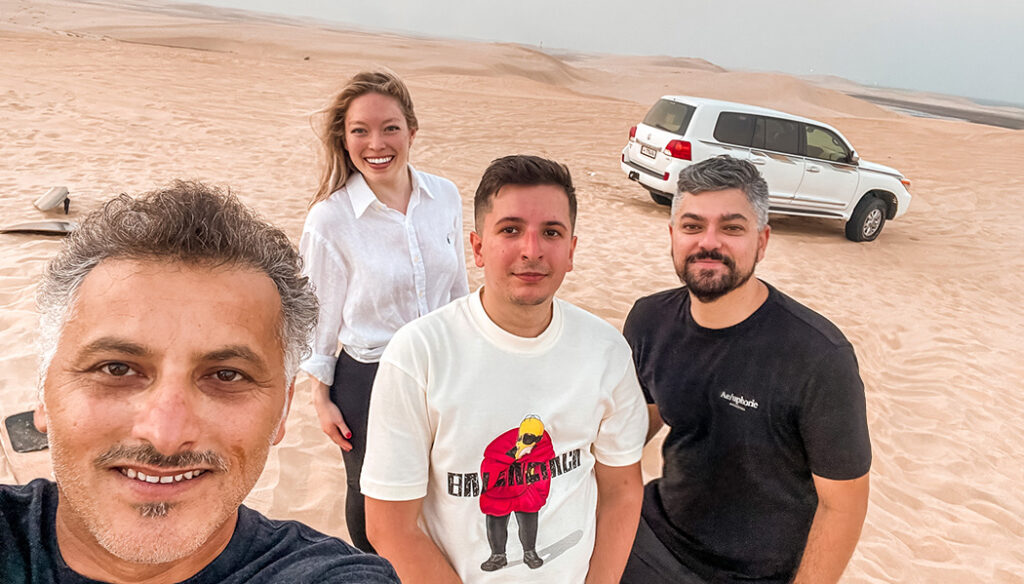 Passeio no deserto do Qatar