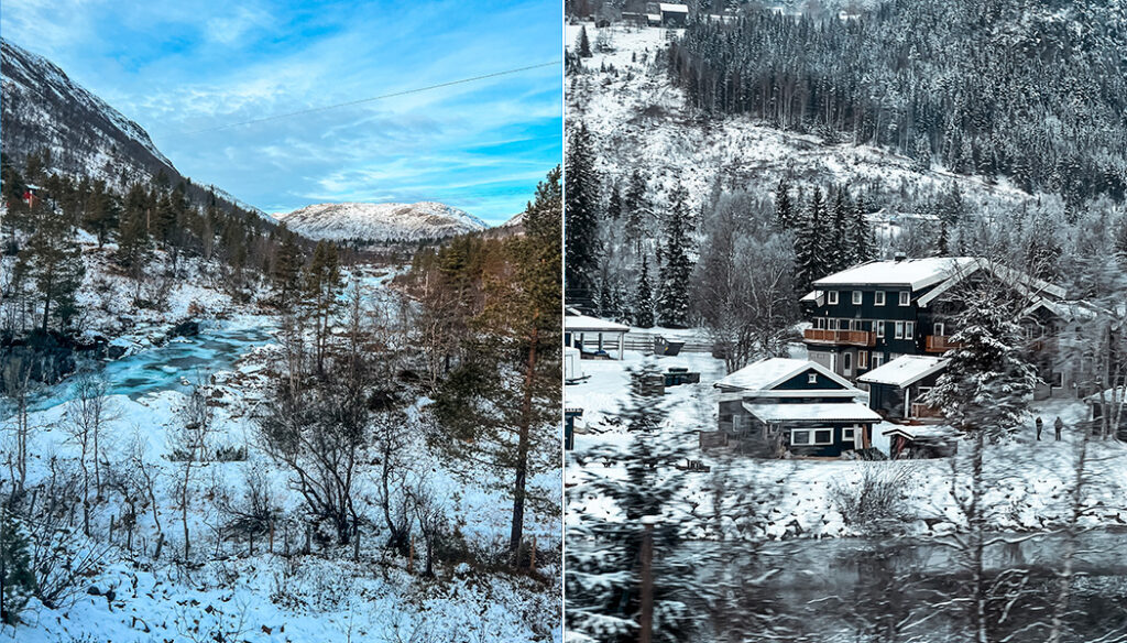 Como é a viagem de trem entre Bergen e Oslo